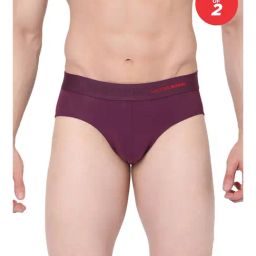 UnderJeans by Spykar Purple Briefs - Pack of 2-image-33