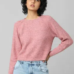 Only Pink Round Neck Pullover-image-75