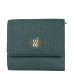 Baggit Green Textured Tri-Fold Wallet for Women-image-28