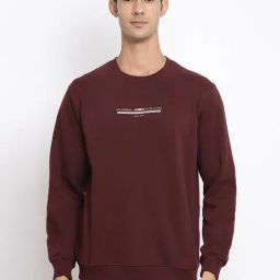 Cantabil Wine Regular Fit Sweatshirt-image-49