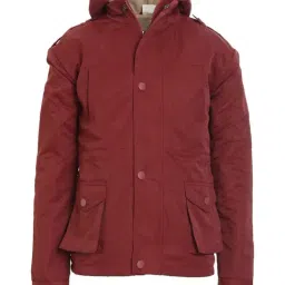 Under Fourteen Only Kids Maroon Regular Fit Full Sleeves Jacket-image-13
