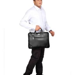 SCHARF Sir Dom  Black Leather Medium Laptop Messenger Bag - 15.6 inches-image-83