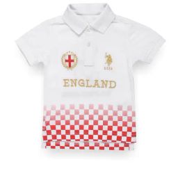U.S. Polo Assn. Kids White Embroidered Polo T-Shirt-image-100