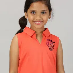 Kiddopanti Kids Coral Printed Polo Top-image-77