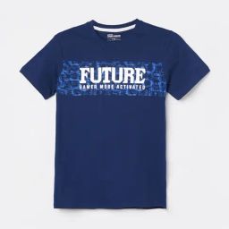 Fame Forever by Lifestyle Boys Blue Regular Fit T-Shirt-picture-2