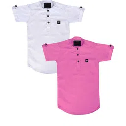 OJ TREND Kids-Boys White Kurtas-picture-1