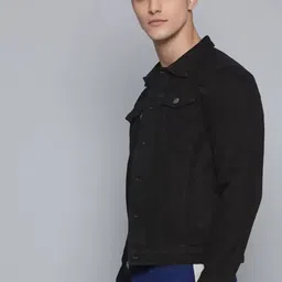 SZN Men Spread Collar Denim Jacket-24