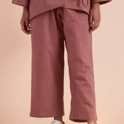 Priya Chaudhary Pink Yasha Twill Cotton Pant-image-34