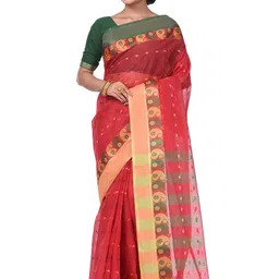 DipDiya Woven Design Pure Cotton Taant Saree-picture-15