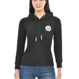 NUMERO UNO Black Cotton Printed Hoodie-image-82
