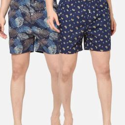 Urban Scottish Navy Regular Fit Printed Boxers - Pack Of 2-image-8