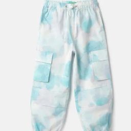 United Colors of Benetton Girls Multicolor Pure Cotton Tie & Dye Trousers-image-97