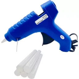 CRAFTYGUN 40 W Trigger Feed Hot Glue Gun Blue with 5 Stick, FD-40 W-5