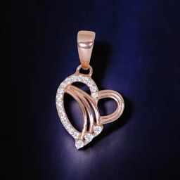 Taraash 925 Sterling Silver Gold Plated Heart CZ Pendant for Women-23