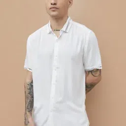 Forca By Lifestyle White Regular Fit Printed Shirt-image-31