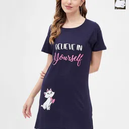 Christy World Women Pack Of 2 Printed Extended Sleeves Cotton T-shirt-image-78