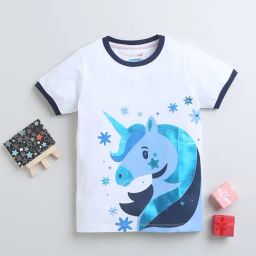 Bumzee Kids White Printed T-Shirt-image-61