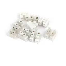 Rpi Shop 2 Way Terminal Barrier Block 2 Position Dual Row Type H Wire Connector Pack of 90 (White) image 3