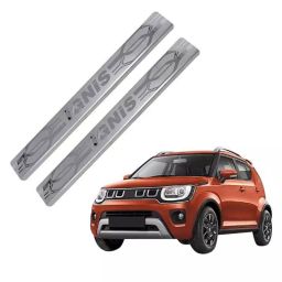 Automoto Stainless Steel Silver Non-led Footstep Door Sill Plate for Maruti Suzuki Ignis All Model (Set of 4)-image-24