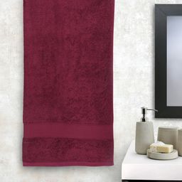 Portico New York Burgundy Cotton Bath Towel-image-52