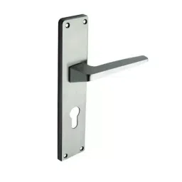 Godrej NEH 240 mm Zinc Alloy Satin Steel Finish Door Handle with Lock Set 5984-image-38
