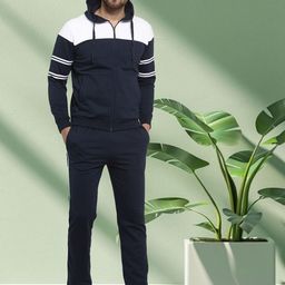 WILD WEST Men Colourblocked Hooded Tracksuits-picture-38