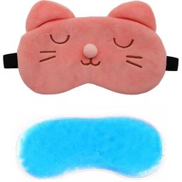 Jenna Fur Kitty Sleeping Eye Mask with Cooling Gel - Pink-image-56