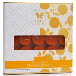 Iris Celeste Acrylic Tealights with Choco Orange Fragrance - Set of 25 Tealights-16