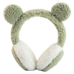 SYGA Children's Cold Protection Soft Earmuffs Light Green Lovely Panda Style Earmuffs Free Size-image-93