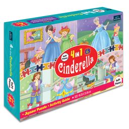 Bookford 4 In 1 Cindrella Jigsaw Puzzle - 96 Pieces-0