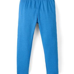 Pine Kids Full Length Solid Colour Thermal Bottom Wear - Blue-image-58