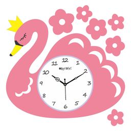 Olive Tree Wooden Designer Kids Wall Clock for Home | Wooden Wall Clock for Living Room | Designer Wooden Stylish Clocks for Home walls - Light Pink-24