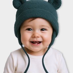 Mi Arcus Ears Applique & Fur Detailed Cap - Green-image-57