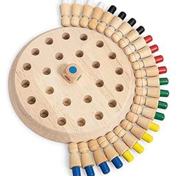 FUNVERSE Wooden Memory Match Stick Chess Game, BLOWEST Colorful Memory Chess, Funny Block Board Game, Early Educational Toy, Brain Training Games for Kids-picture-9