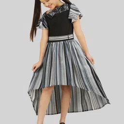 BEING NAUGHTY Striped Crepe Fit & Flare Midi Dress-picture-18