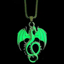 P. R. PRINTS Silver-Plated Dragon Pendant with Chain-picture-40