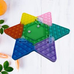 FunBlast Star Shaped Pop Bubble Stress Relieving Silicone Pop It Fidget Toy - Multicolor image 2