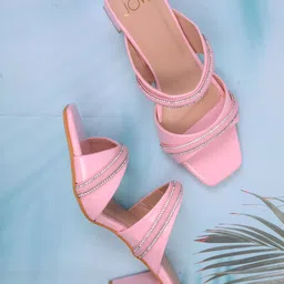 Jove Embellished Regular Block Sandals With Western Embellished-16