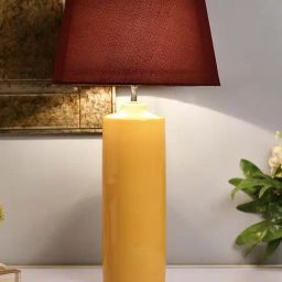 Homesake Yellow Ceramic Table Lamp with Cone Shade (Bulb Included) - Set of 1-image-73