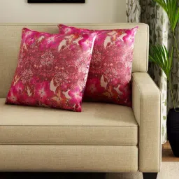 Swayam Pink Cotton 40 cm x 40 cm Cushion Covers - Set of 2-image-75