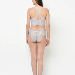 Da Intimo Grey Lace Bralette With Bikini Panty-image-60