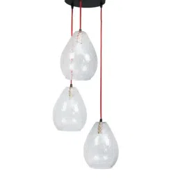 Kapoor E Illuminations Mariana 3-Light Cluster with Cutwork Transparent Pendant Light - Set of 1-image-18