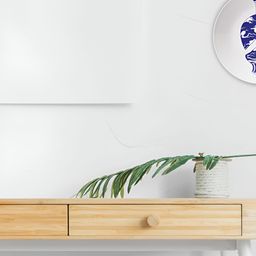 THE QUIRKY HOME White & Blue Delft Vase Printed Ceramic Premium Decorative Wall Decor-image-69