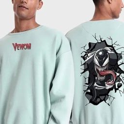 Bewakoof Green Loose Fit Graphic Print Oversized Sweatshirt-picture-31