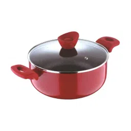 Bergner Red Bellini Plus Non Stick Cook Serve Casserole with Wooden Finish Handle (22 cm, 3.5 L)-image-19