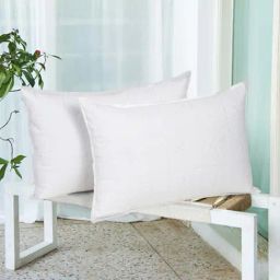 HOSTA HOMES Quilted Abstract White 280 TC Polycotton Pillow Covers - Set of 2-14