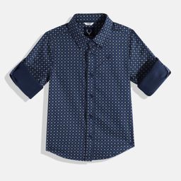 Allen Solly Junior Boys Micro Ditsy Printed Pure Cotton Casual Shirt-image-93