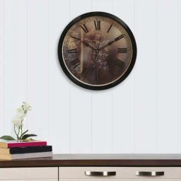eCraftIndia Designer Round Analog Black Wall Clock-image-101