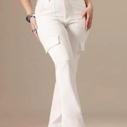 Miss Chase A+ White Denim Solid High Rise Jeans-picture-10
