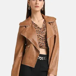 Kazo Tan Self Design Jacket-image-17